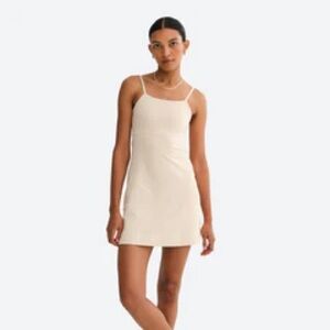 MATE the Label Organic Stretch Dress Size Small Color Bone NWOT